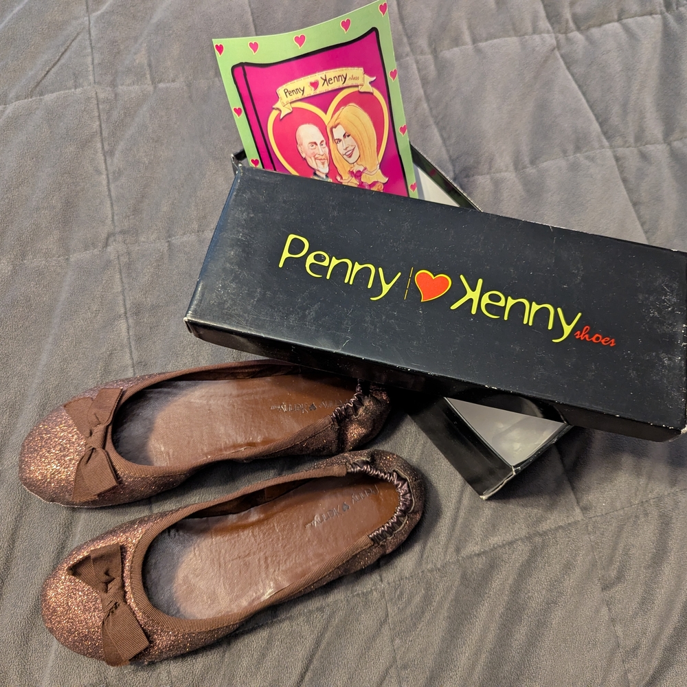 Penny Loves Kenny Women's Brown Glitter Flats